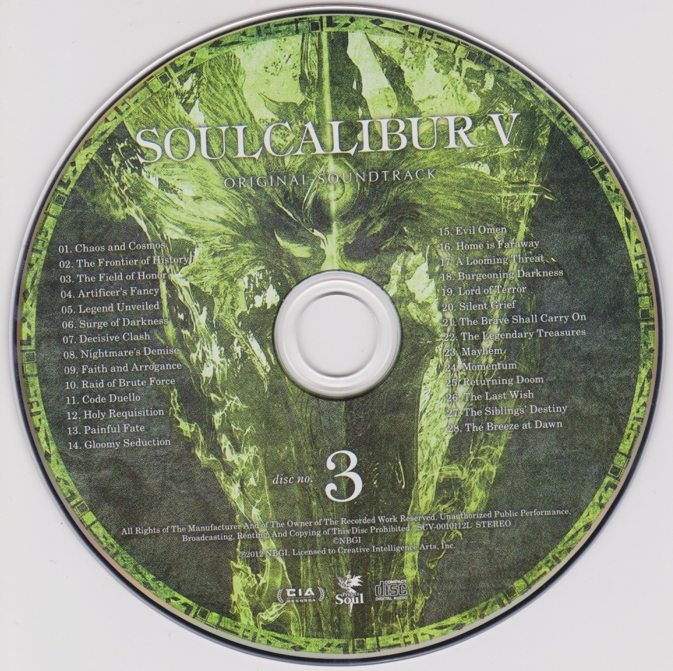 アニメ系CD　SOULCALIBUR V ORIGINAL SOUNDTRACK Soulcalibur V Original Soundtrack | Soulcalibur Wiki | Fandom